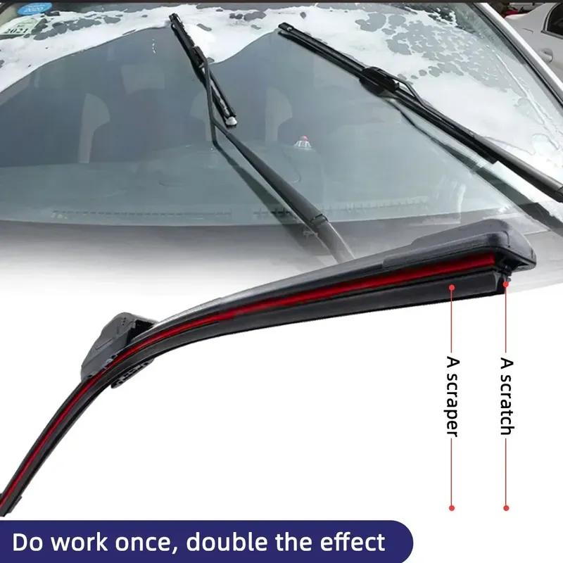 For BMW X1 E84 X3 F25 X4 F26 X5 E70 X6 Front Windshield Wiper General Motors Multifunctional Double Rubber Car Accessories