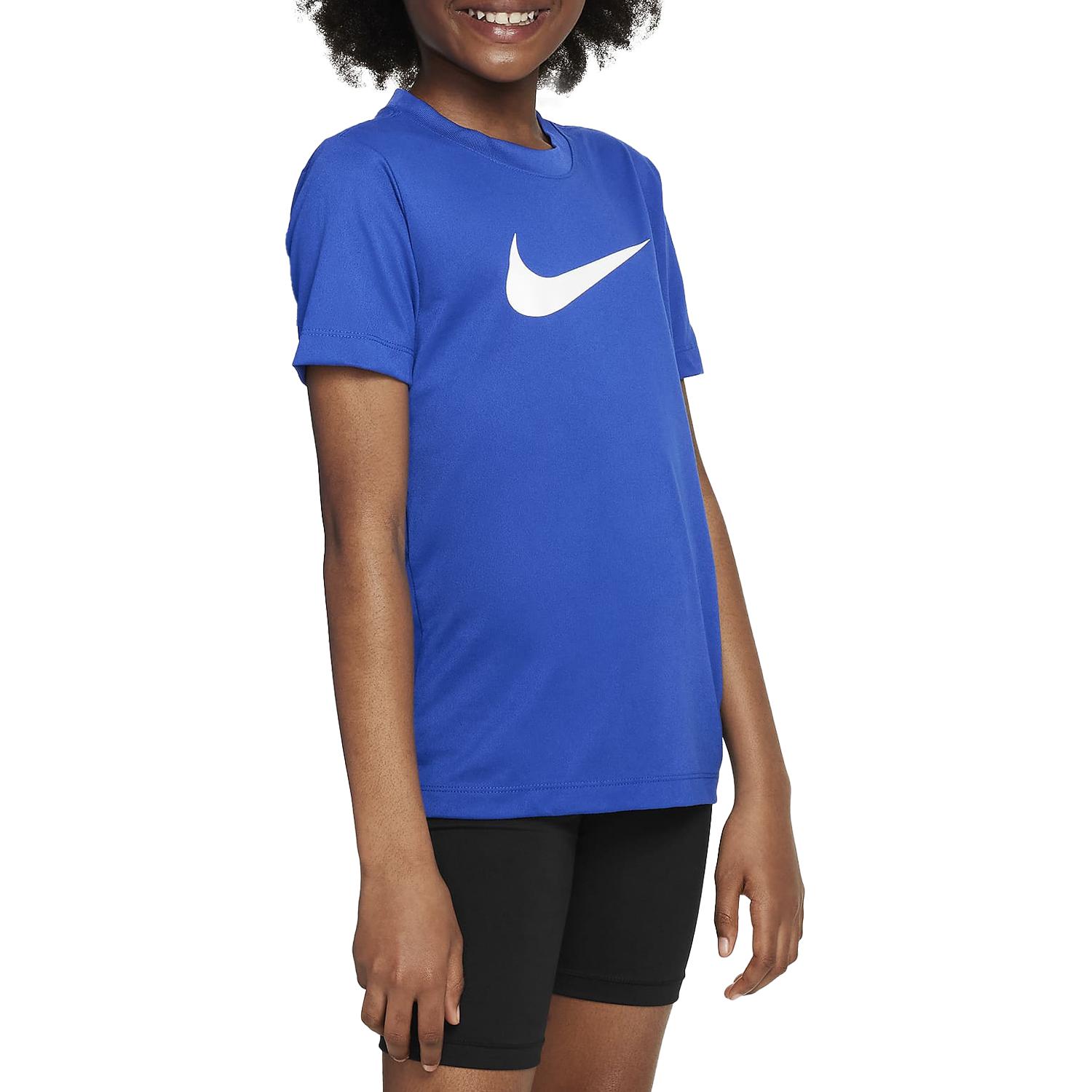 

Nike Legend Dri-FIT Удобная Мягкая Дышащая Футболка с Коротким Рукавом Детские Топы Синий FZ5199-480 M