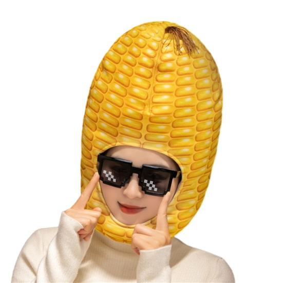 Foto clona Jasné barevné tvar ovoce jídlo Měkká plyšová pokrývka hlavy Otvor pro obličej Kostým internetové celebrity Párty rekvizita