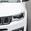 Head Light Lamp Cover Trim For Jeep Compass 2017 2018   Chrome Front Headlight Protection Frame Exterior Accessories