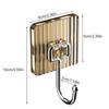 Luxury Hook Stainless Steel Kitchen Bathroom Hook Non-Perforated Metal Hook Strong Traceless Door Self-Adhesive Hanging Hook