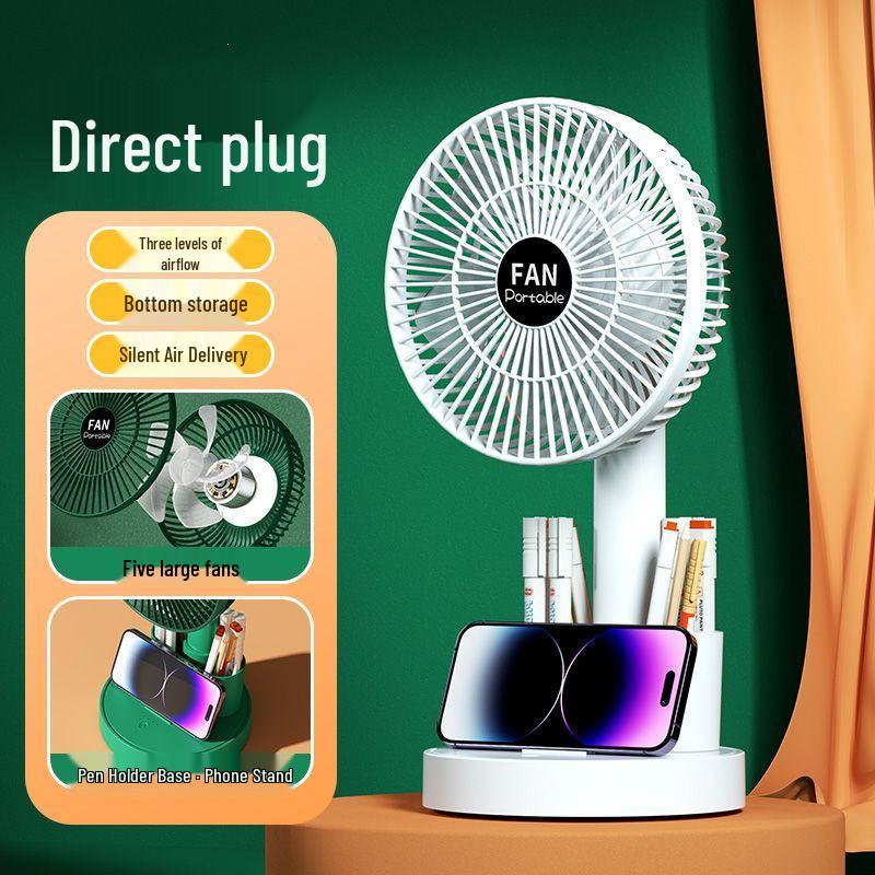 Ultra-Quiet Desktop Fan: High Power, Compact Design, USB Rechargeable for Office or Dorm Wired [Requires Connection]