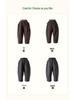 Tongbei 2025 Winter Girls' Double-Layer Fleece-Lined Casual Pants - Thick, Warm, Versatile Fashion.