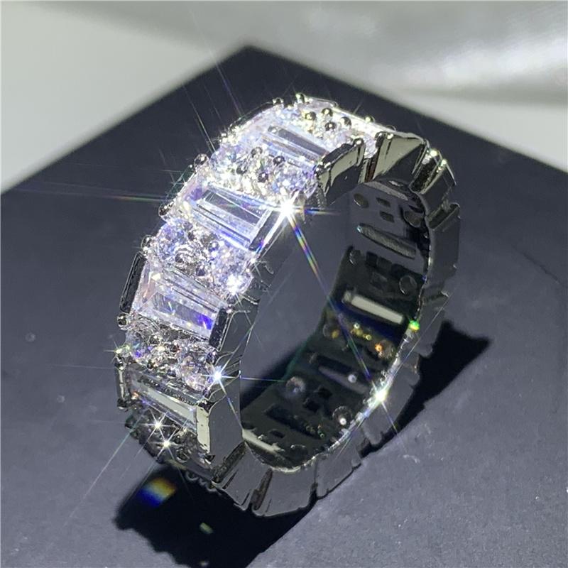 Wholesale Eternity Band Promise ring 925 Sterling silver Diamond cz Engagement Wedding Rings for women Men Finger Party Jewelry