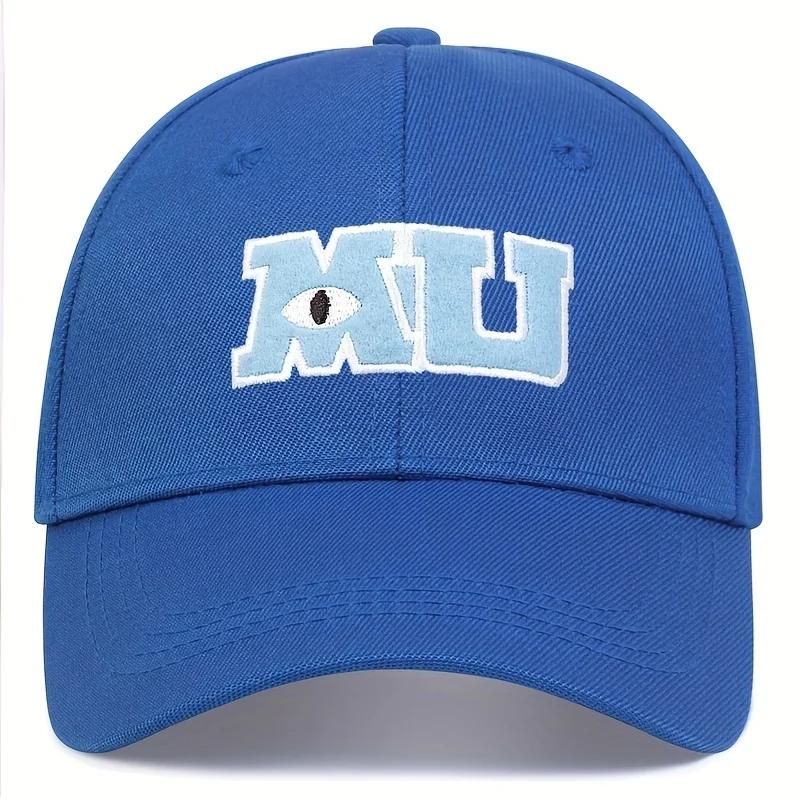 Unisex MU Letter Embroidery Baseball Caps Spring and Autumn Outdoor Adjustable Casual Hats Hip Hop Hat Sunscreen Hat