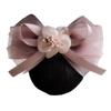 Women Hair Net Mesh Head Flower Headdress Floral Hair Adornment Versatile Decorative Hair Mesh Hair Styling Tool