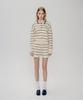 YALE Women'S Y Logo Striped Polo Knit_Ivory