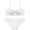 Set Reggiseno in Pizzo Francese da Donna Minimizer Push-Up con Ferretto Lingerie Nylon Spandex
