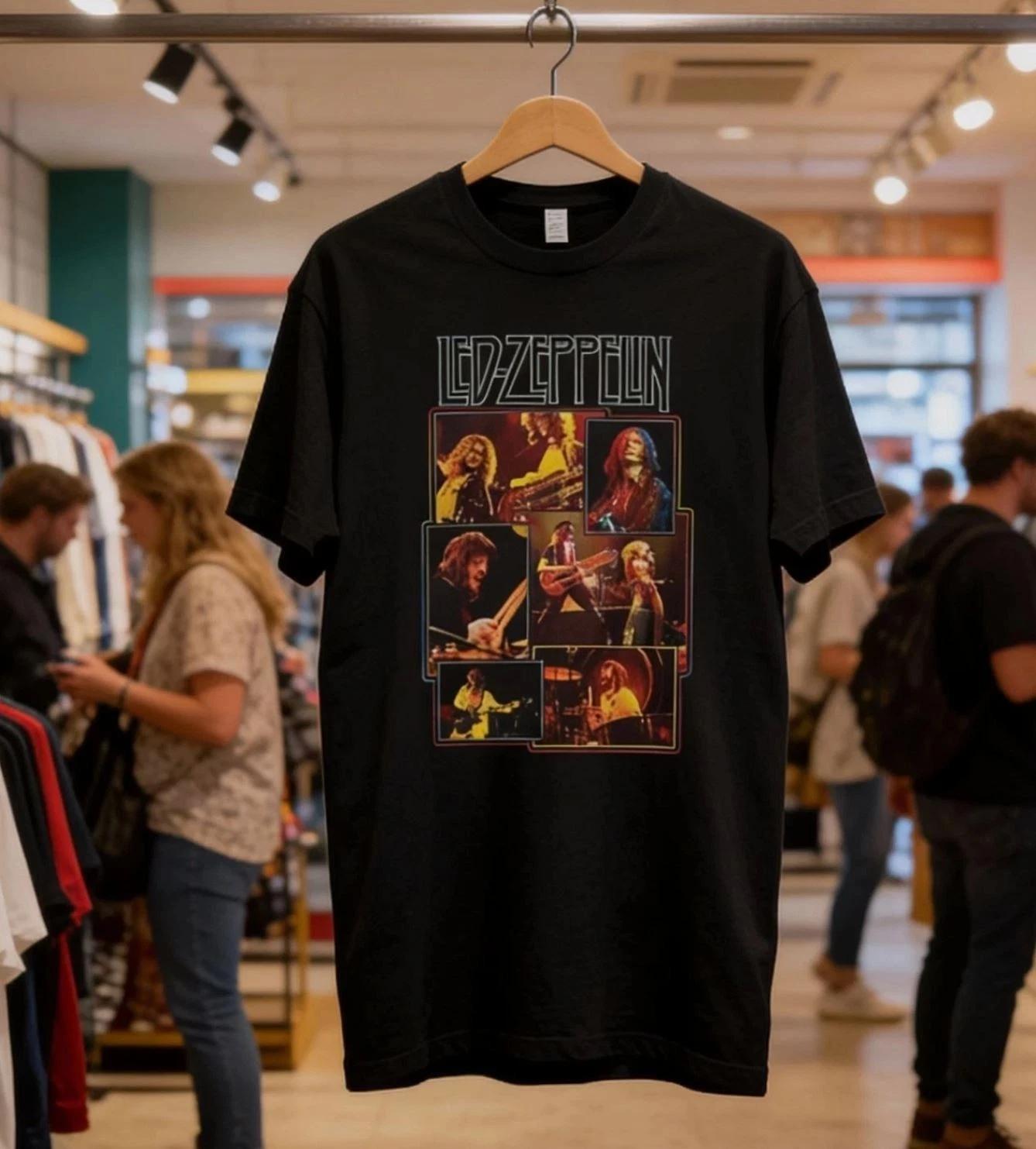 Led Zeppelin shirt Tour music Jimmy Page Robert Plant Live Cotton T-shirt NWT M