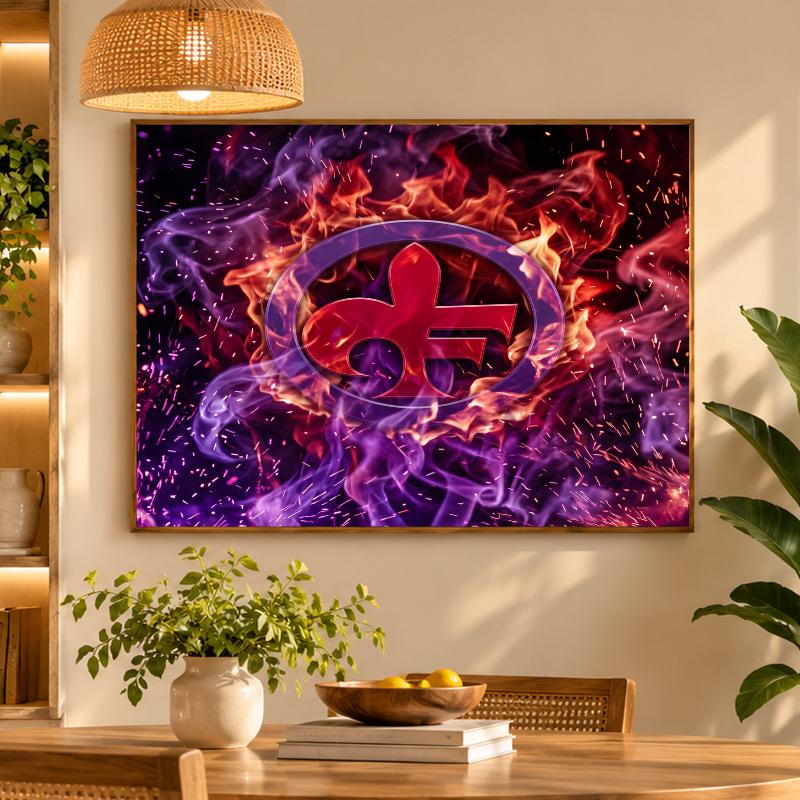 5D Diamond Painting Fiorentina FC DIY Full Drill Diamond Art Kit Home Decoration