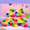 Colorful Sunflower Plush Cushion Smiley Face Pillow Ultra-soft Short Plush Pp Cotton