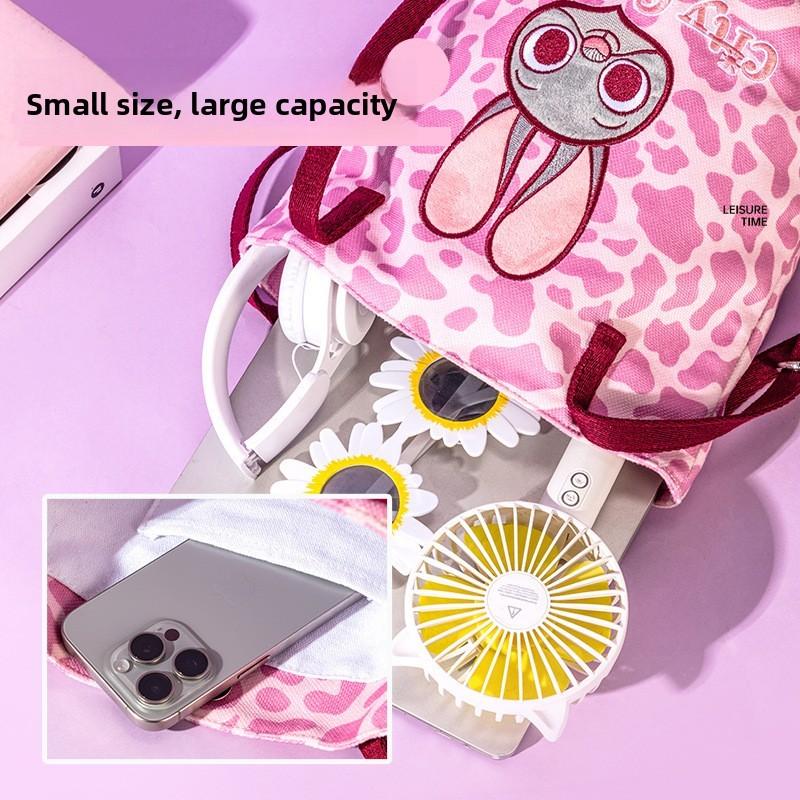 Zootopia Judy Hopps Nick Wilde Water Bucket Bag In Leopard Pattern With Soft Polyester For Casual Outfits