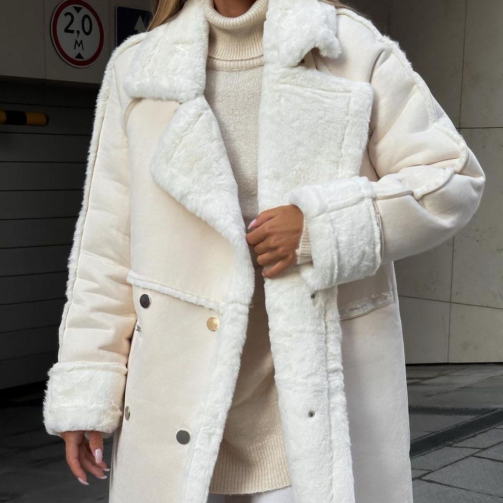 Winter New Imitation Deerskin Fleece Fur Coat Coat Women's Medium and Long Fur Integrated Loose and Thickened
