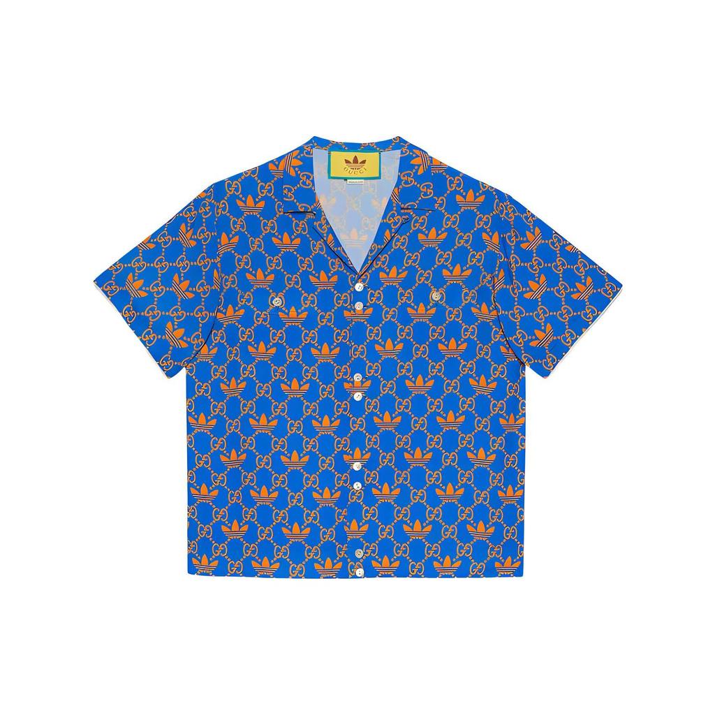GUCCI x Adidas Originals Shirt Men's Blue 702467-ZALAQ-7447
