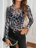 2026 European & American Women's Sexy Leopard Mesh Print Dress
