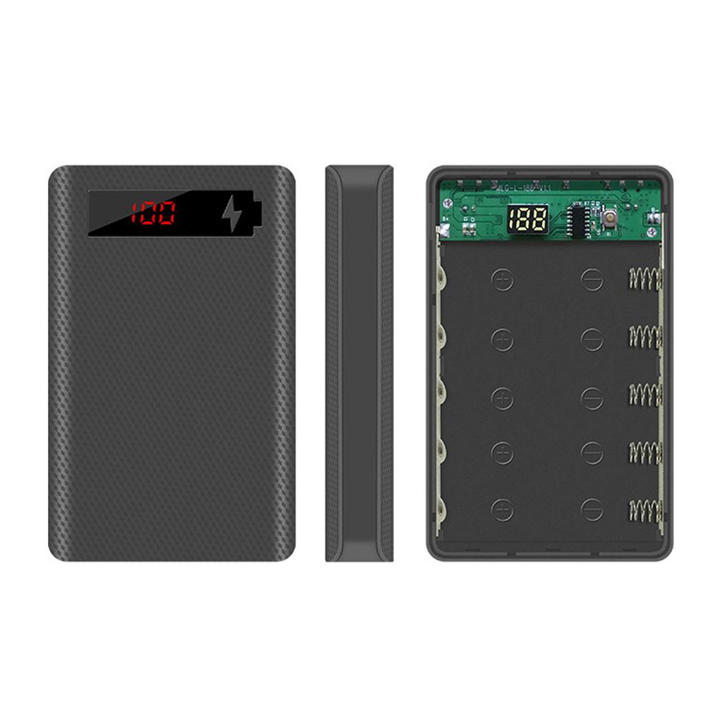 Detachable LCD Display DIY 5x18650 Battery for Case Power Bank for Shell External Box without Battery L5 Wireless Chargi