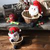 Christmas Decorative Wicker Basket Elf Snowman Santa Claus Food Candy Storage Basket Children's Gift Household Organizer
