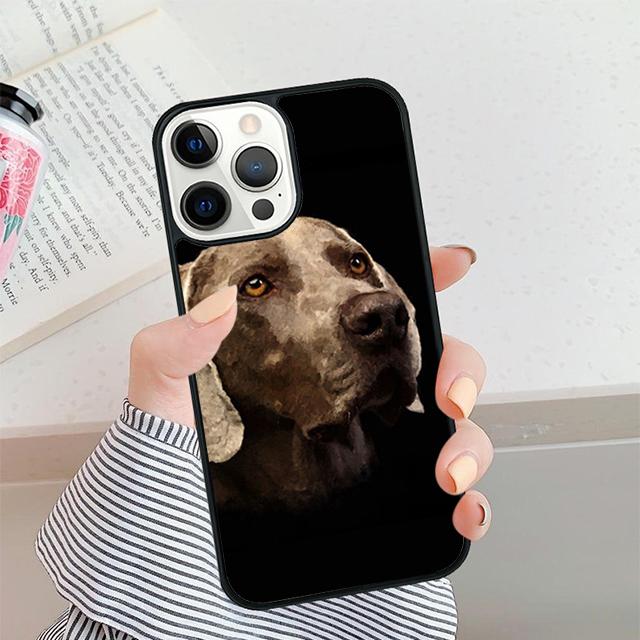Weimaraner Dog puppy Phone Case For iPhone 17 Air 16 15 14 plus 11 12 13 Pro max Soft Bumper Shell Cover coque