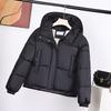 2026 Womens Short Winter Cotton Puffer Jacket Loose Fit Thick Warm Korean Fashion Coat