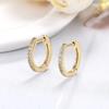 Korean Fashion Silver Color Round Hoop Earrings for Women Charm Sparkling Zircon High Quality Wedding Jewelry Accessories Gift