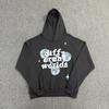 Bluza z kapturem z grafiką Broken Planet Męska Luźny krój Hip Hop Streetwear