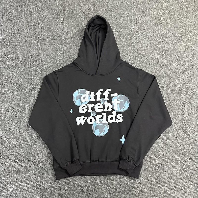 Bluza z kapturem z grafiką Broken Planet Męska Luźny krój Hip Hop Streetwear