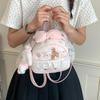 Schoolbag Japanese Cute Lace Dessert Rabbit Backpack Female Niche Design Mini Sweet Bow Handbag