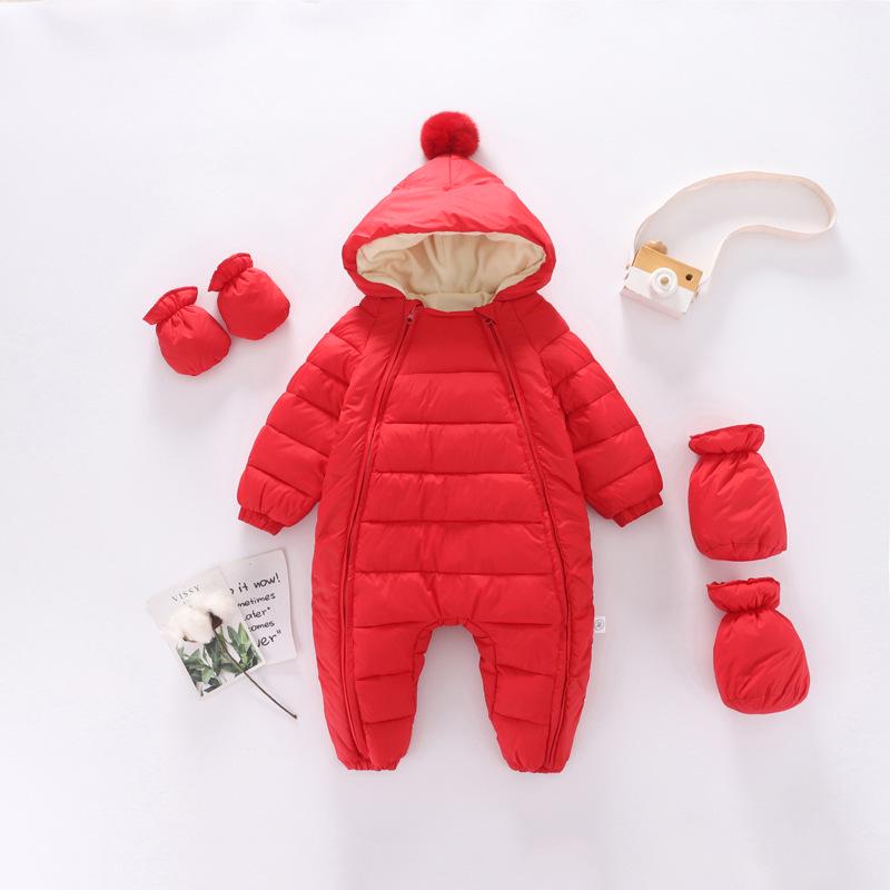 YY Baby Autumn/Winter Velvet Onesie Set - Thickened Warm Newborn Romper