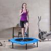 40" Mini Fitness Trampoline Home Gym Yoga Exercise Rebounder Indoor Outdoor Jumper with Safety Pad, Support Up To 150 KG, Blue and Black