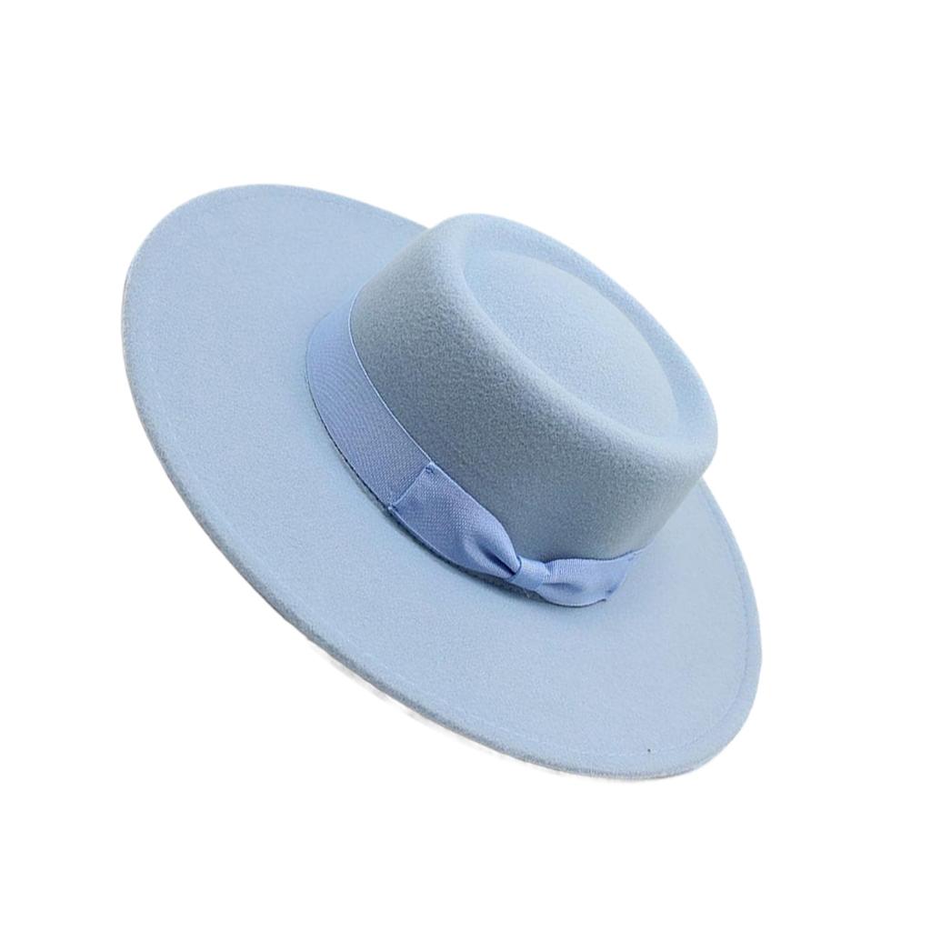 8.5CM Big Wide Brim Fedora Hat – Classic British Style, Women’s Fashion Felt Hat for Autumn Winter (Church/Wedding/Jazz)