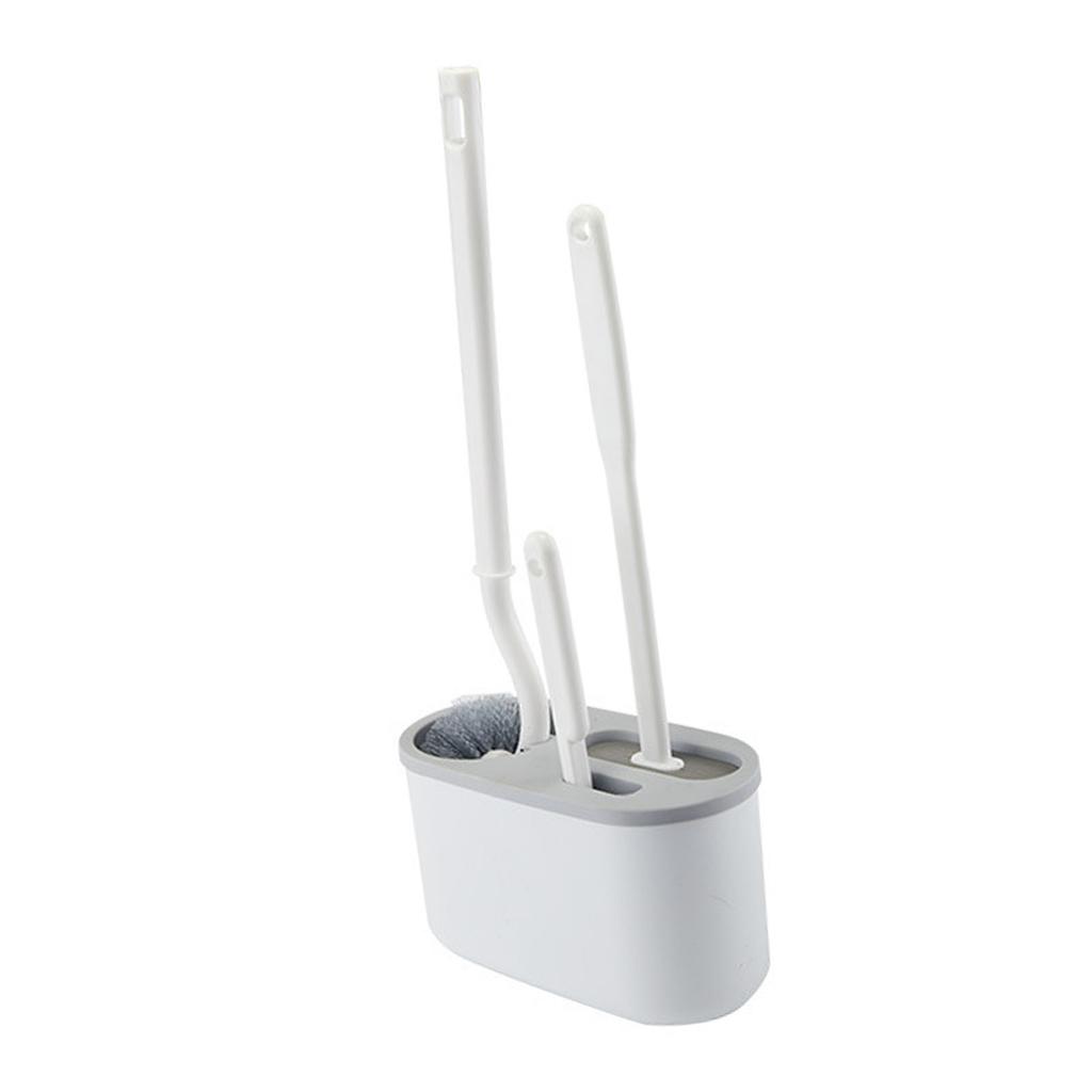Toilet Brush Set   Handle Soft   Cleaning Brush Wall Hanging Toilet Brush Kit for Bathroom