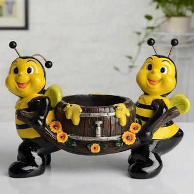 Cartoon Little Bee Resin Flowerpot Resin Handicrafts Flower Pot Plant Accessories Balcony Decorations Succulent Pot