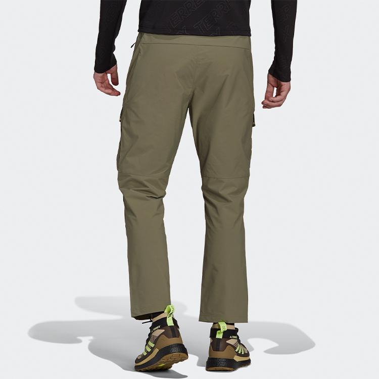 Adidas Loose Logo Letter Zip Sweatpants Men Bottoms Trace-Green GR9973