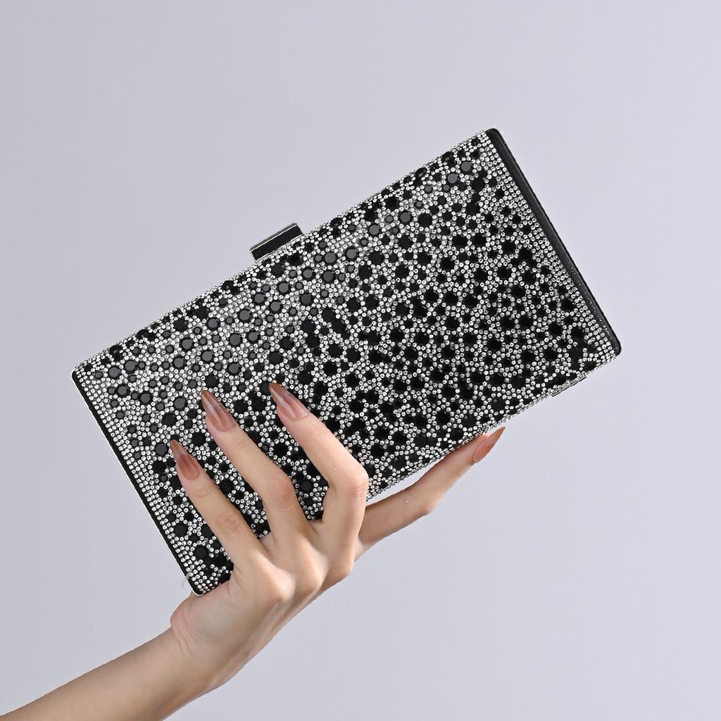 Ladies Evening Bags Clutch Bag Elegant Shiny Hard Metal Buckle Wedding Bridal Dress Evening Bag Banquet Party Handbags