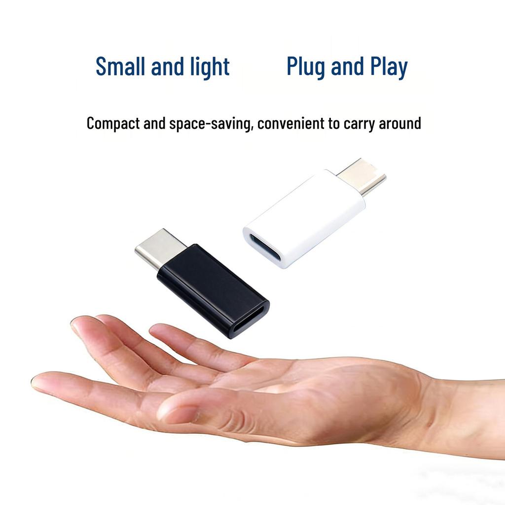 Apple to Type-C/Android Micro OTG Converter Adapter - Charge & Sync Plug for Mobile Phones