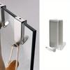 4pcs Stainless Steel Double Side HooksBathroom Shower Door Hook Over Glass Door Shower Towel Rack For Glass Wall Or Glass Door