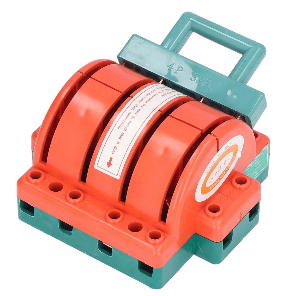 32A 4 Pole Double Throw Knife Switch 3 Phase Electrical Disconnect Knife Switch for Household