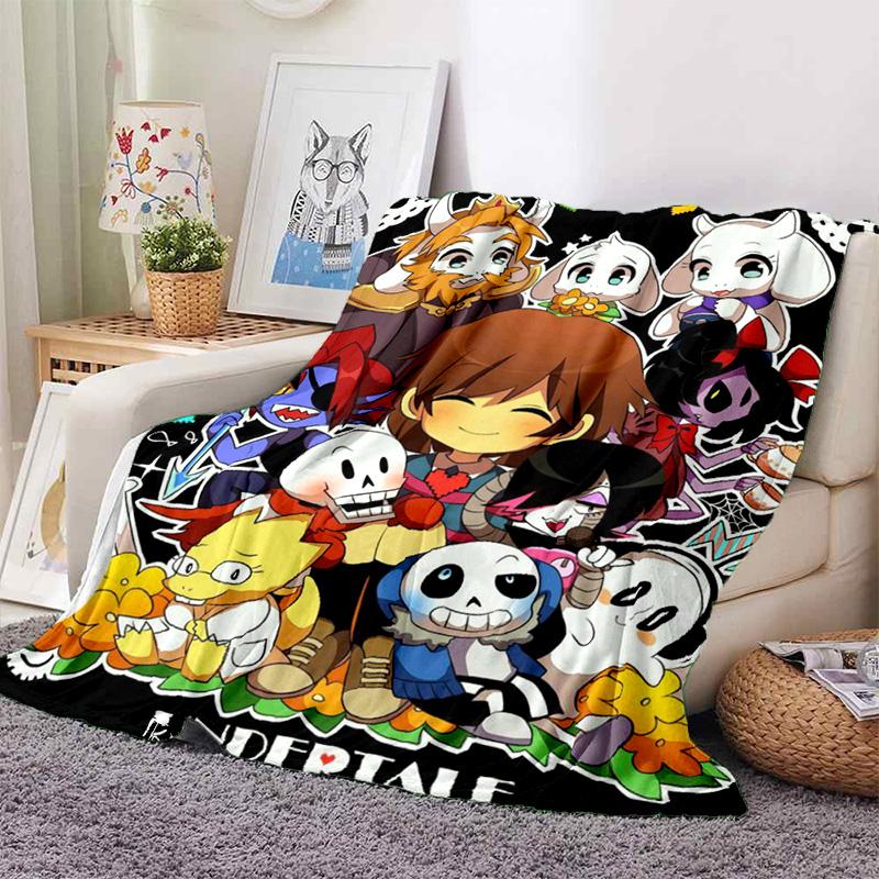 Underground Legend Game Sofa Bed Blanket Super Soft Warm U-Undertale Sans Funny 3D Print Blanket Cover Fleece Throw Blanket