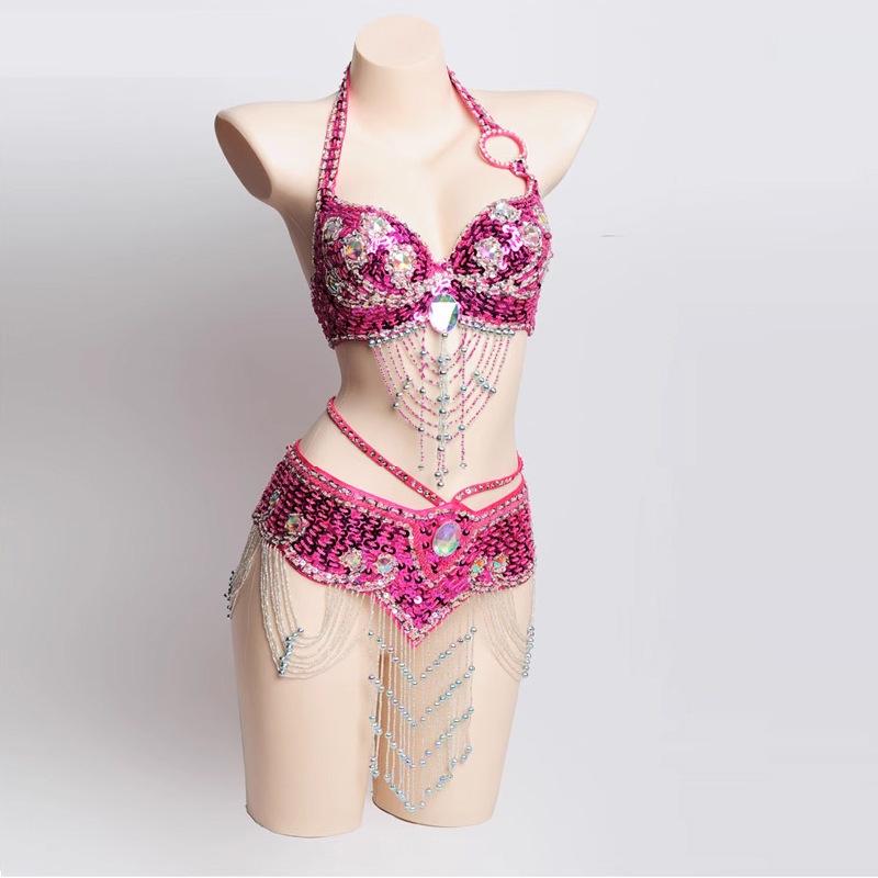 Handmade Beaded Belly Dance Costume Bra