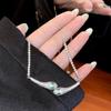New Design Luxury Adjustable Chain Snake Necklace Full Zircon for Women Girl Fashion Silver Jewelry Set