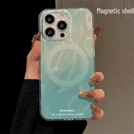 Husă de telefon moale tip scoică cu sirenă de pluș pentru iPhone 11, 12, 13, 14, 15, 16 - Design drăguț de desene animate pentru femei