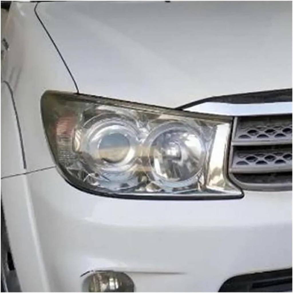 Headlamp Lens Compatible For Toyota Fortuner 2008 2009 2010 2011 2012 Plastic Transparent Shell Headlight Glass Replace The Original Cover(Right)