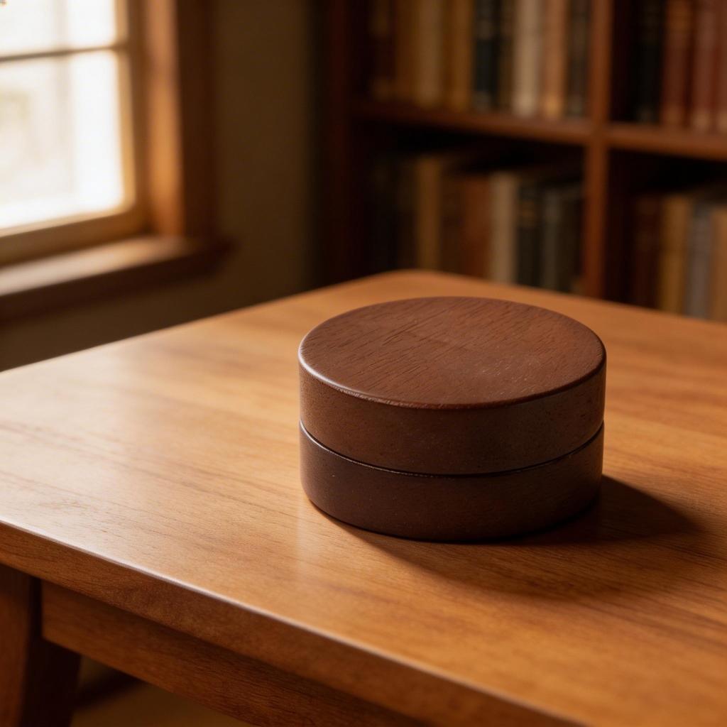 Elegant Wooden Holder with Windproof Lid and Steel Lining