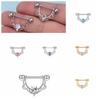 1Pc Stainless Steel Barbell CZ Septum Tragus Cartilage Nipple Ring U-shaped Nipple Ring Half Round Clips Piercing Jewelry