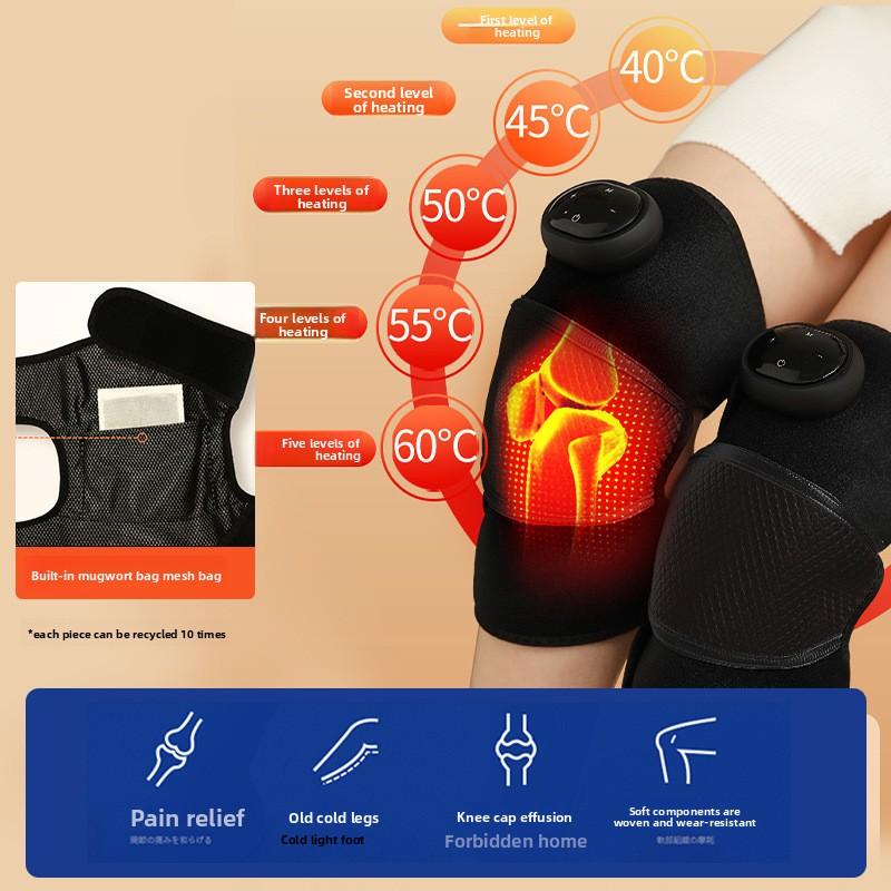 Electric Knee Heating Pads Self-heating Knee MassagingTool Keep Warm Old Cold Legs Knee Joint Hot Compress Pain Physiotherapy Artifact
