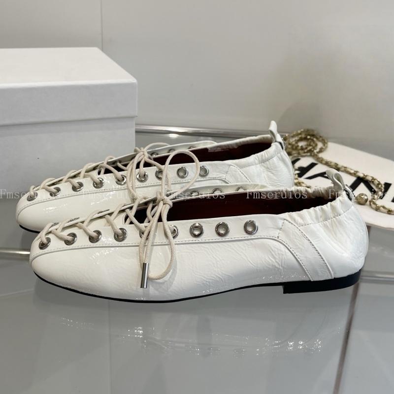 

Fashion Women Flat Shoes Round Toe Ballet Flats Genuine Leather Lace Up Leopard Solid Casual Shoes Dress Shoes Trendy Design 40
