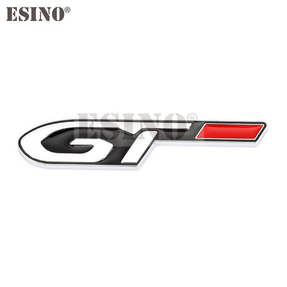Auto Styling GT 3D Metall Zinklegierung Emblem Auto Plakette Karosserie Kotflügel Klebeemblem für Peugeot GT RCZ 308 508 3008 5008 R3