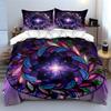 Galaxy Mandala Decor Set Soft Comfortable Duvet Cover Bedding Set Included 1*Duvet Cover & 2*Pillowcases, Gift