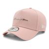 New Era Metall-Logo ONSPOTZ Rosa KOSTENLOS 9Forty CS Handgeschriebenes Metall-Logo 9FORTYA-Frame Kappe, Exklusiv, Rouge, A-Frame