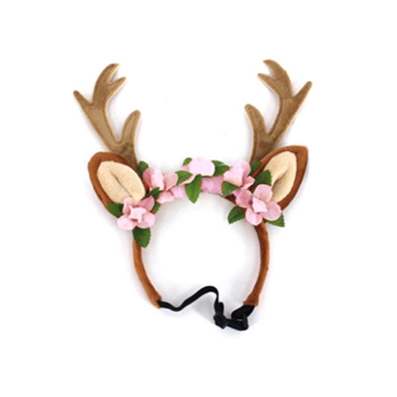 Cute Halloween Theme Mischievous Dog Reindeer Headband Festival Pet Hairband M